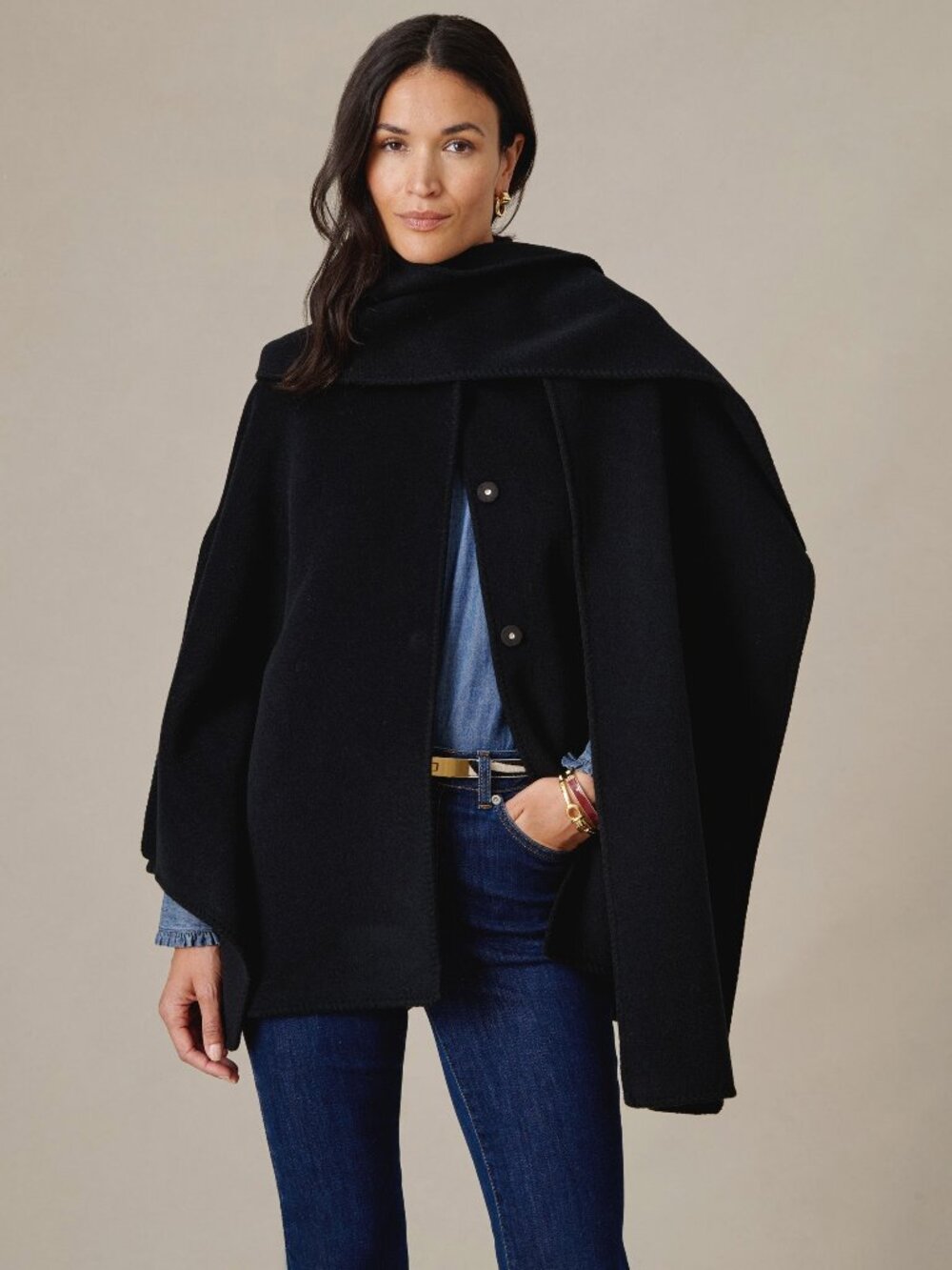 J McLaughlin Haley Cape - Black NEW